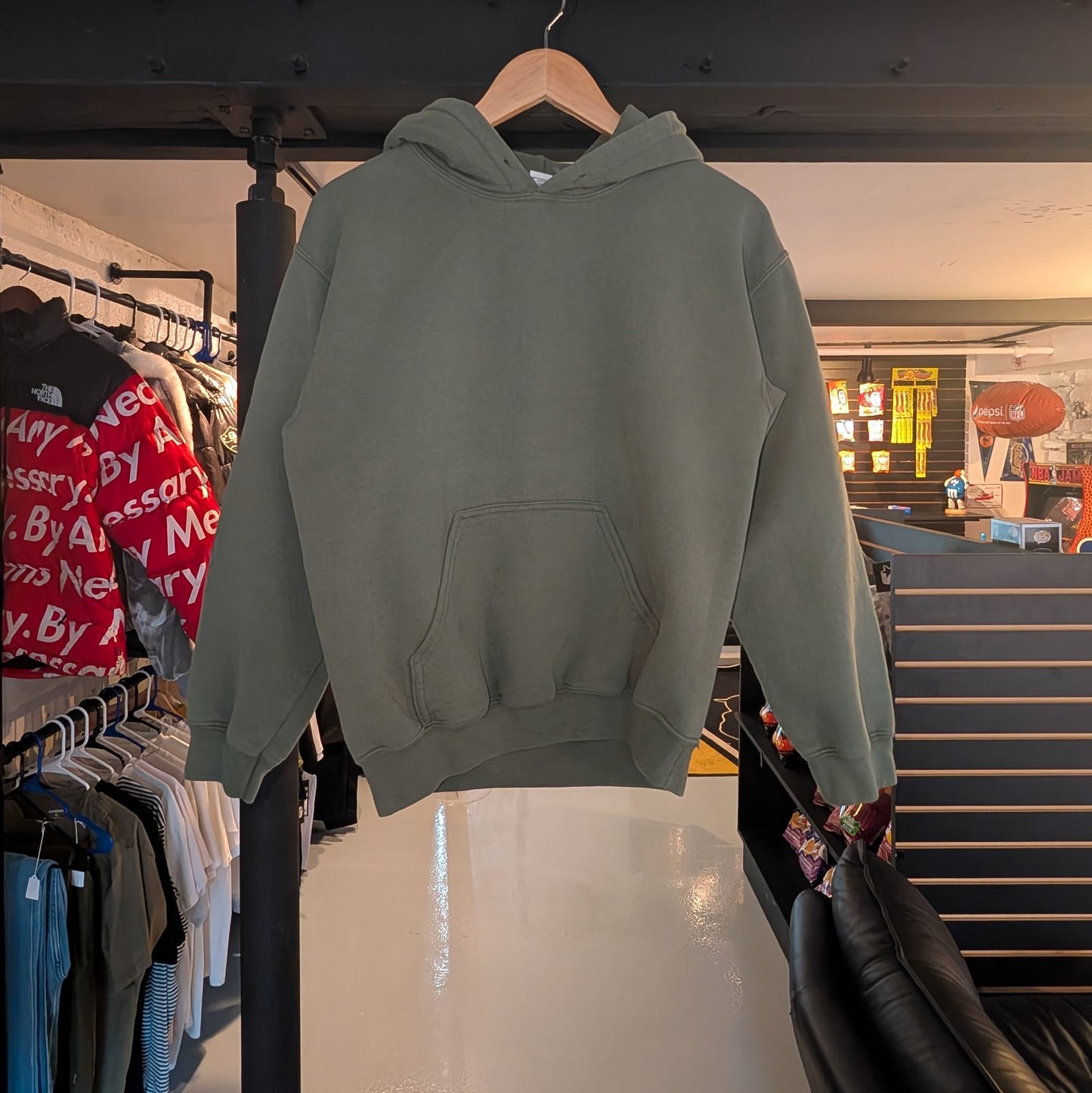 Army Green Blank Hoodie