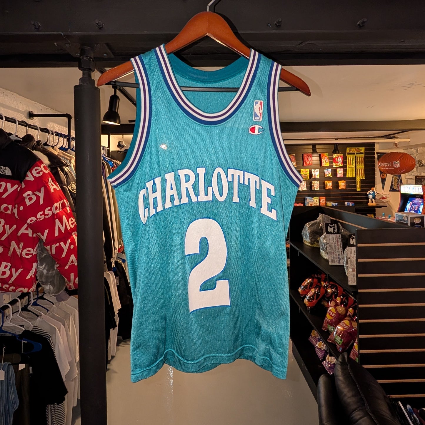 Larry Johnson Charlotte Hornets Champion Jersey