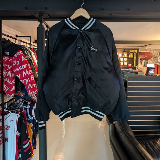Silk Bowling Jacket (Black)