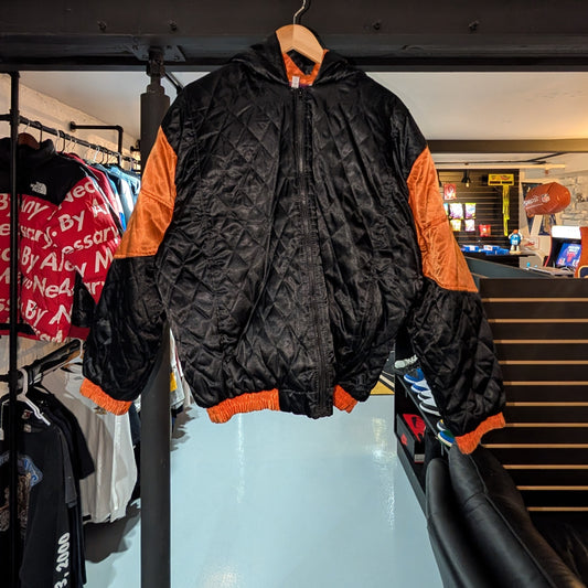 Orange and Black Puffer Jacket