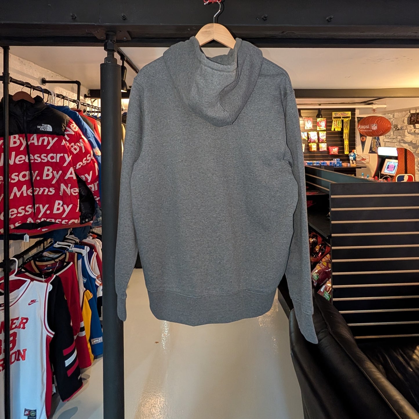Grey Nike Club Pullover Fleece Hoodie
