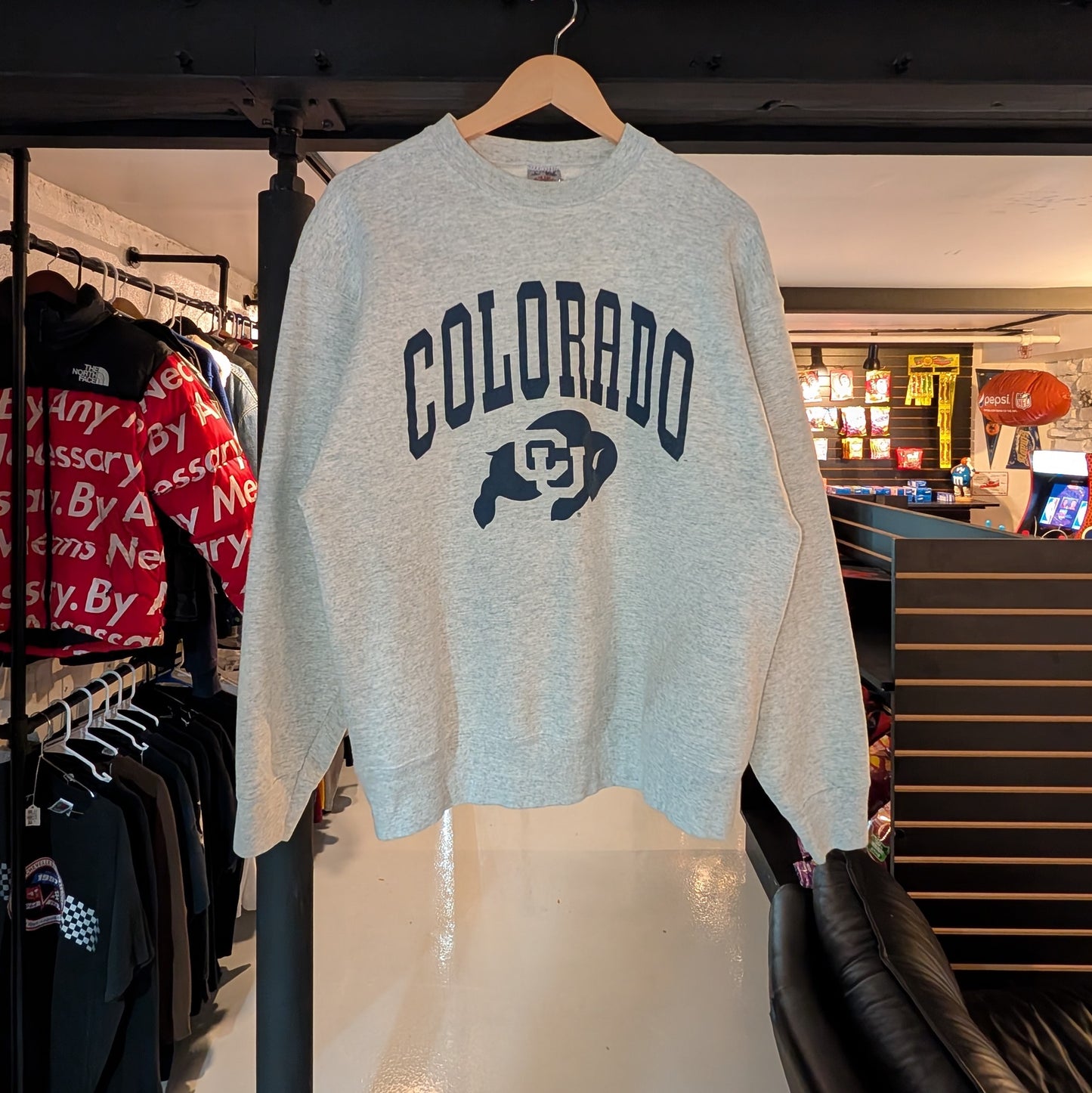 Navy Font Colorado Buffaloes Crewneck