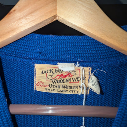 Varsity Letterman Sweater (Blue)