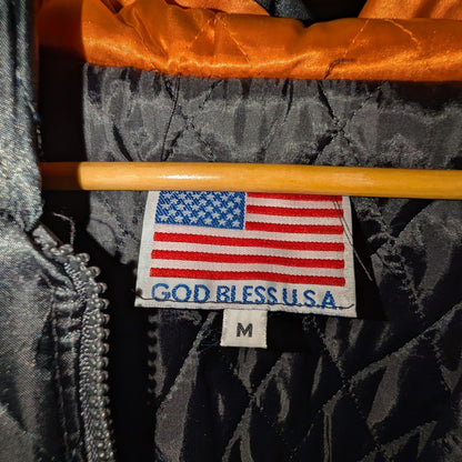 Orange and Black Puffer Jacket