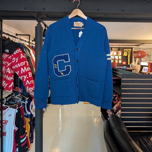 Varsity Letterman Sweater (Blue)