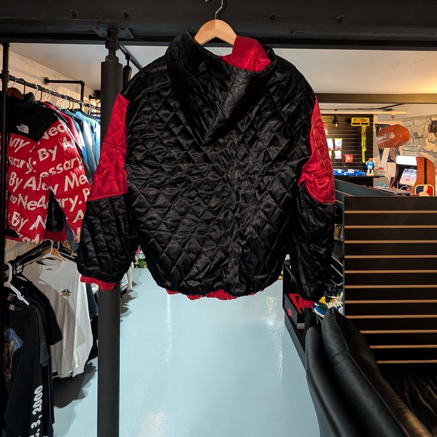 Red and Black Puffer Jacket