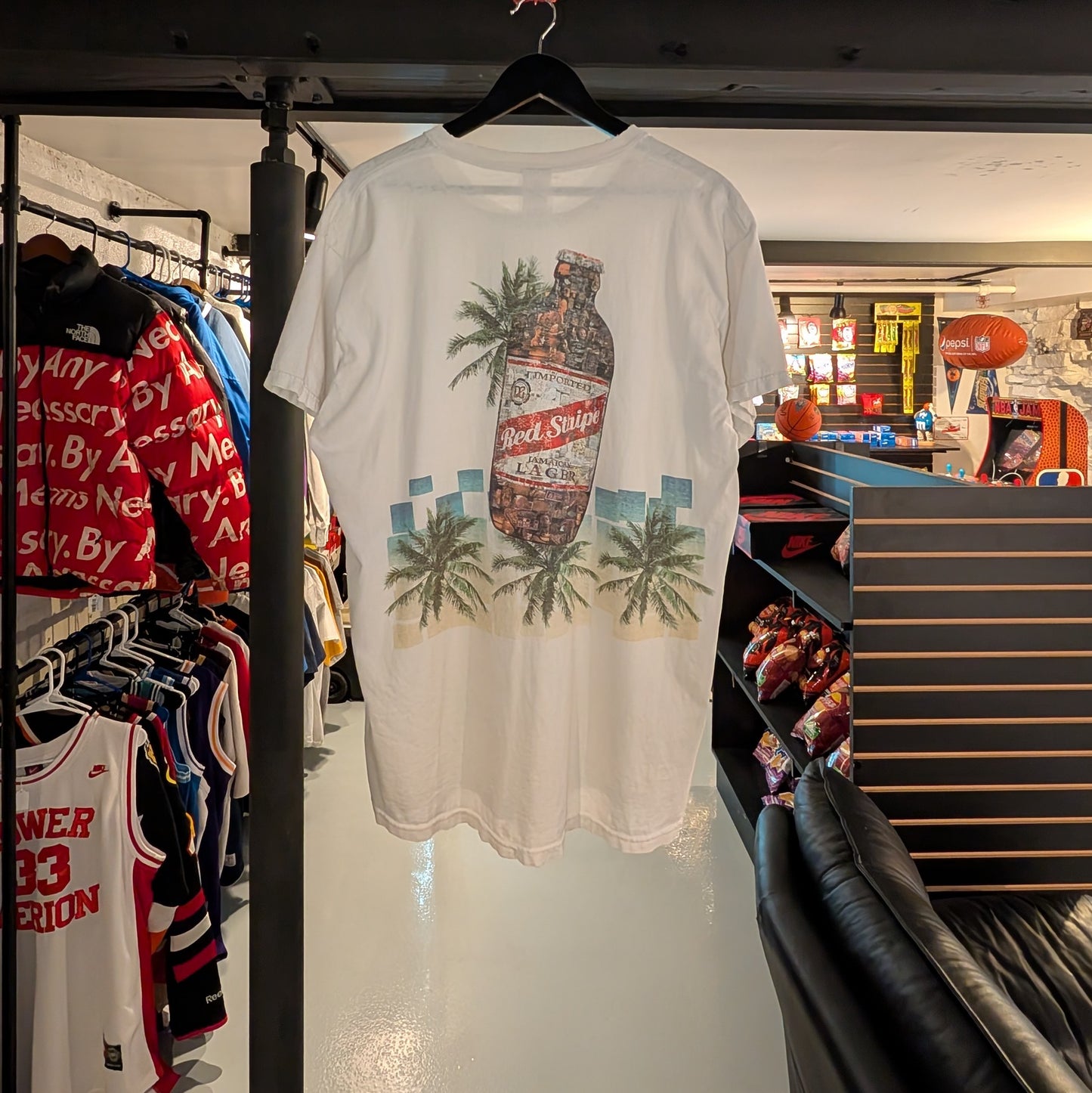 Red Stripe Jamaican Lagar Tee