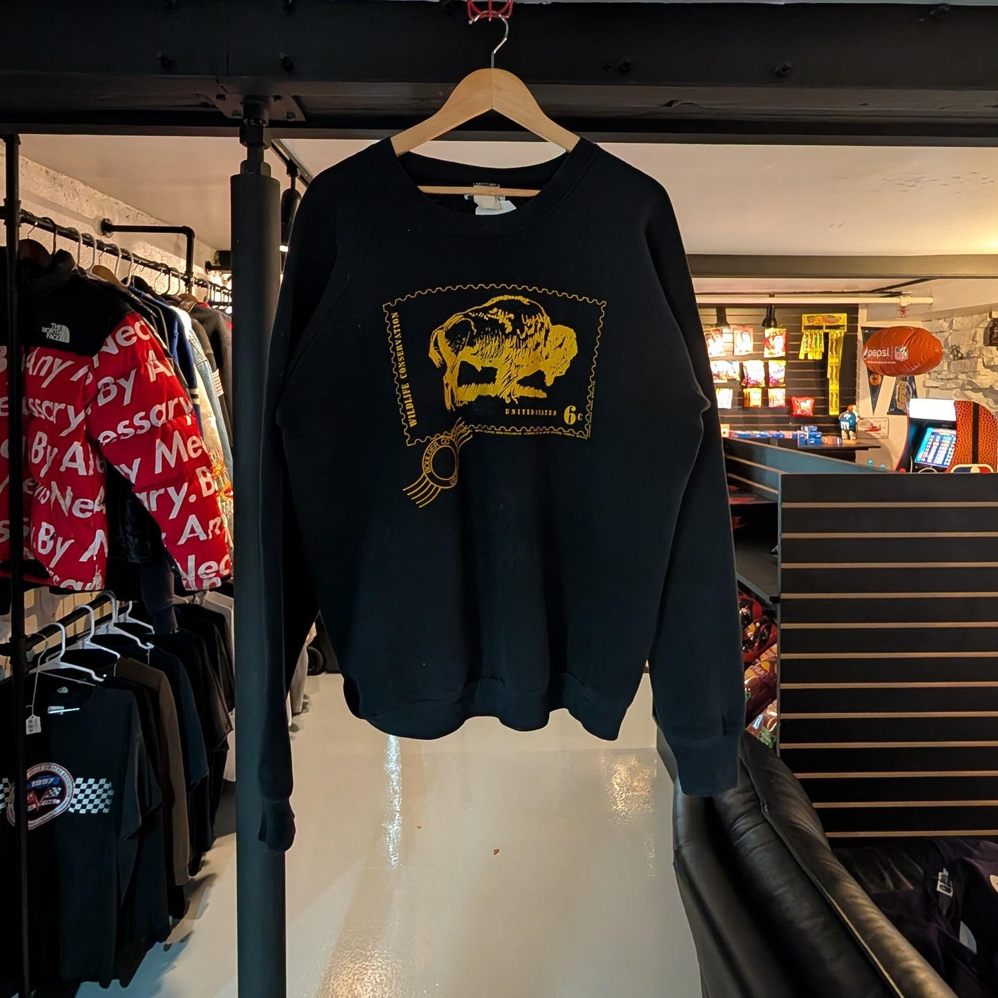 80s Boulder Wildlife Conservation Post Stamp Crewneck