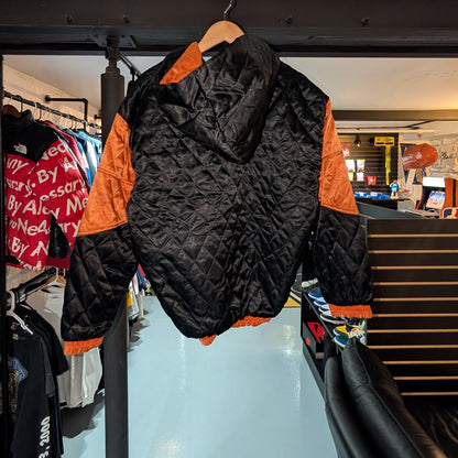 Orange and Black Puffer Jacket