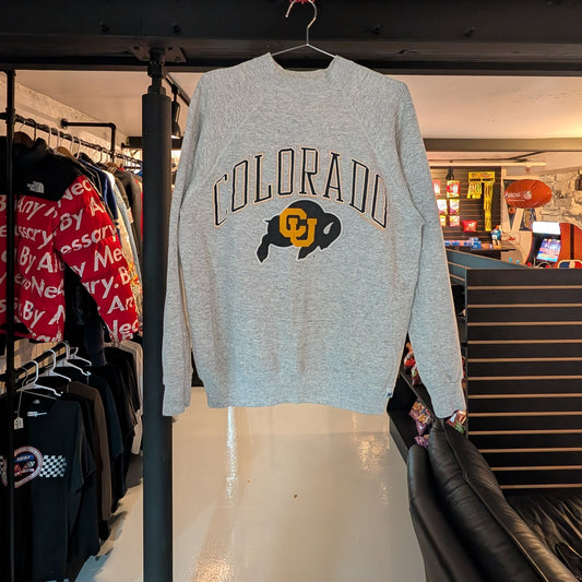 80s Colorado Buffaloes Flock Print Crewneck