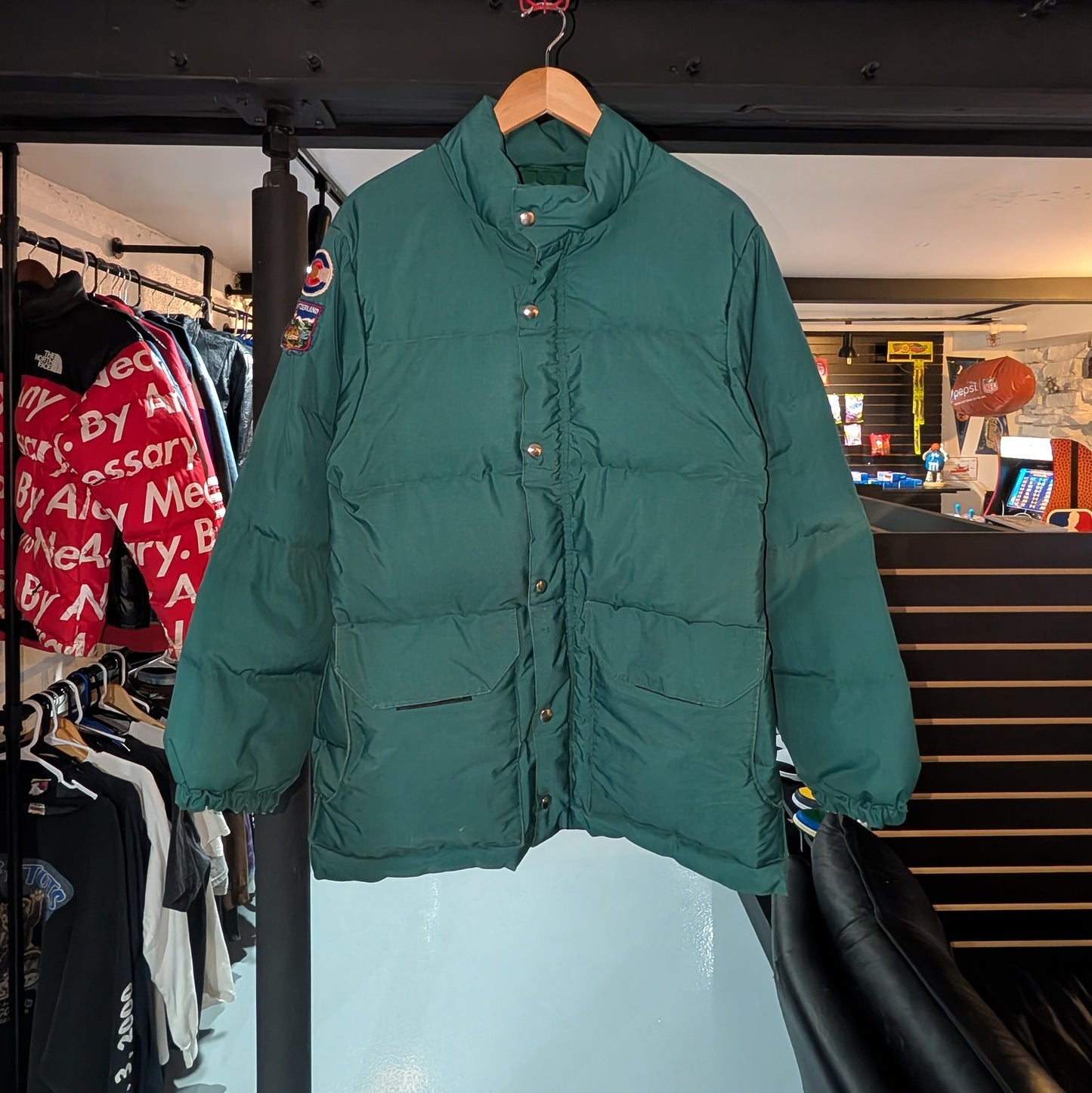 Green Puffer Coat