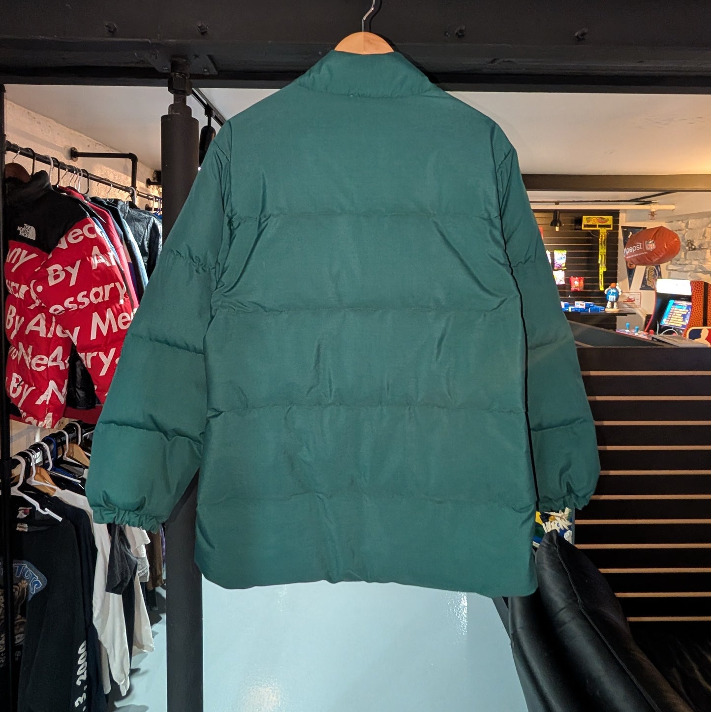 Green Puffer Coat