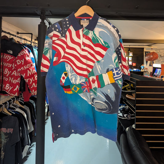 Cotton Traders Sports World Flags Polo